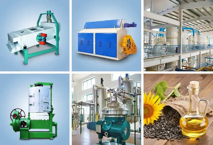 Sunflower oil pressing and pretreatment plant